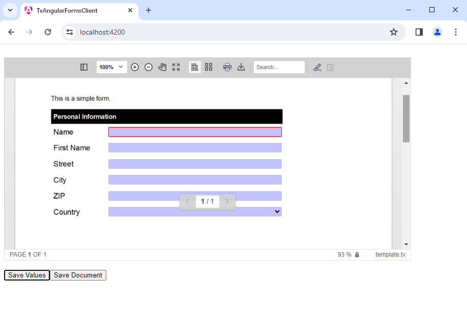 Form Fields in Angular