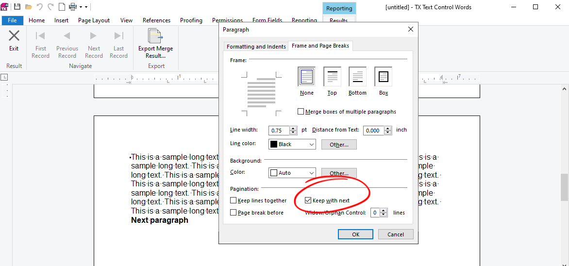 Creating documents with TX Text Control
