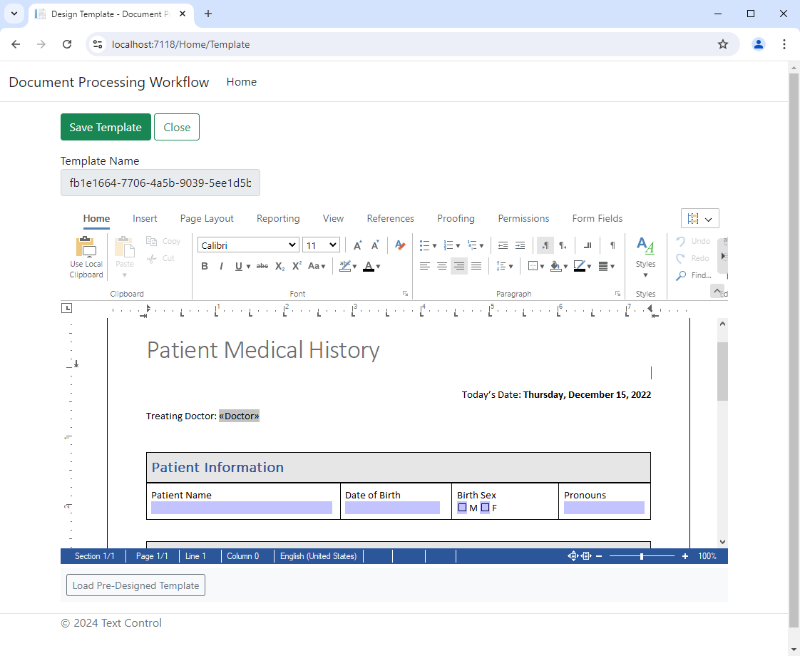 Form Field Processing Workflow