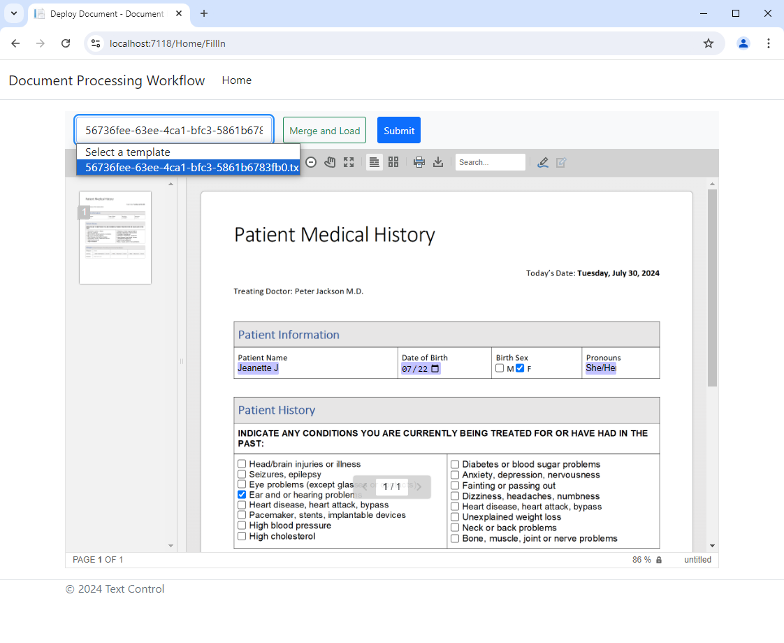 Form Field Processing Workflow
