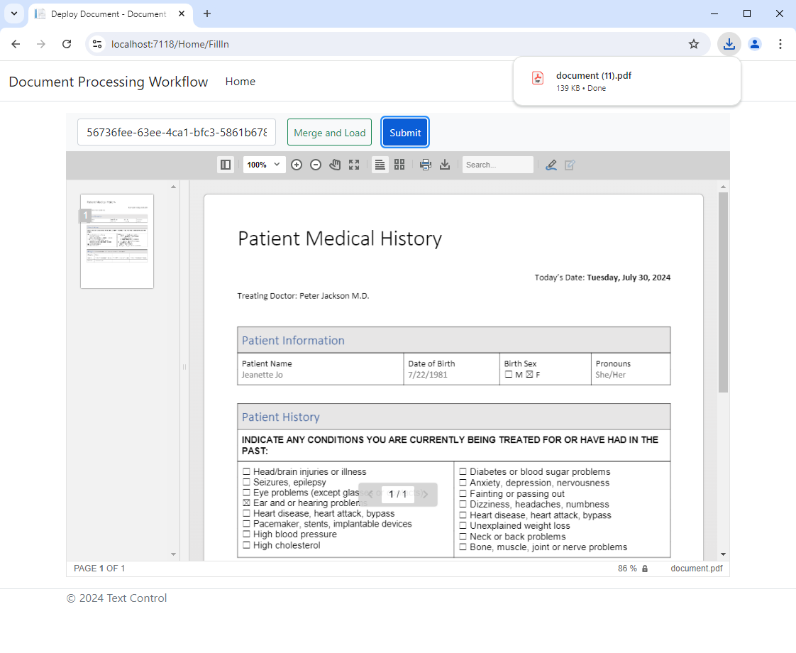 Form Field Processing Workflow
