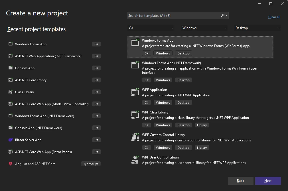 Create a New Project