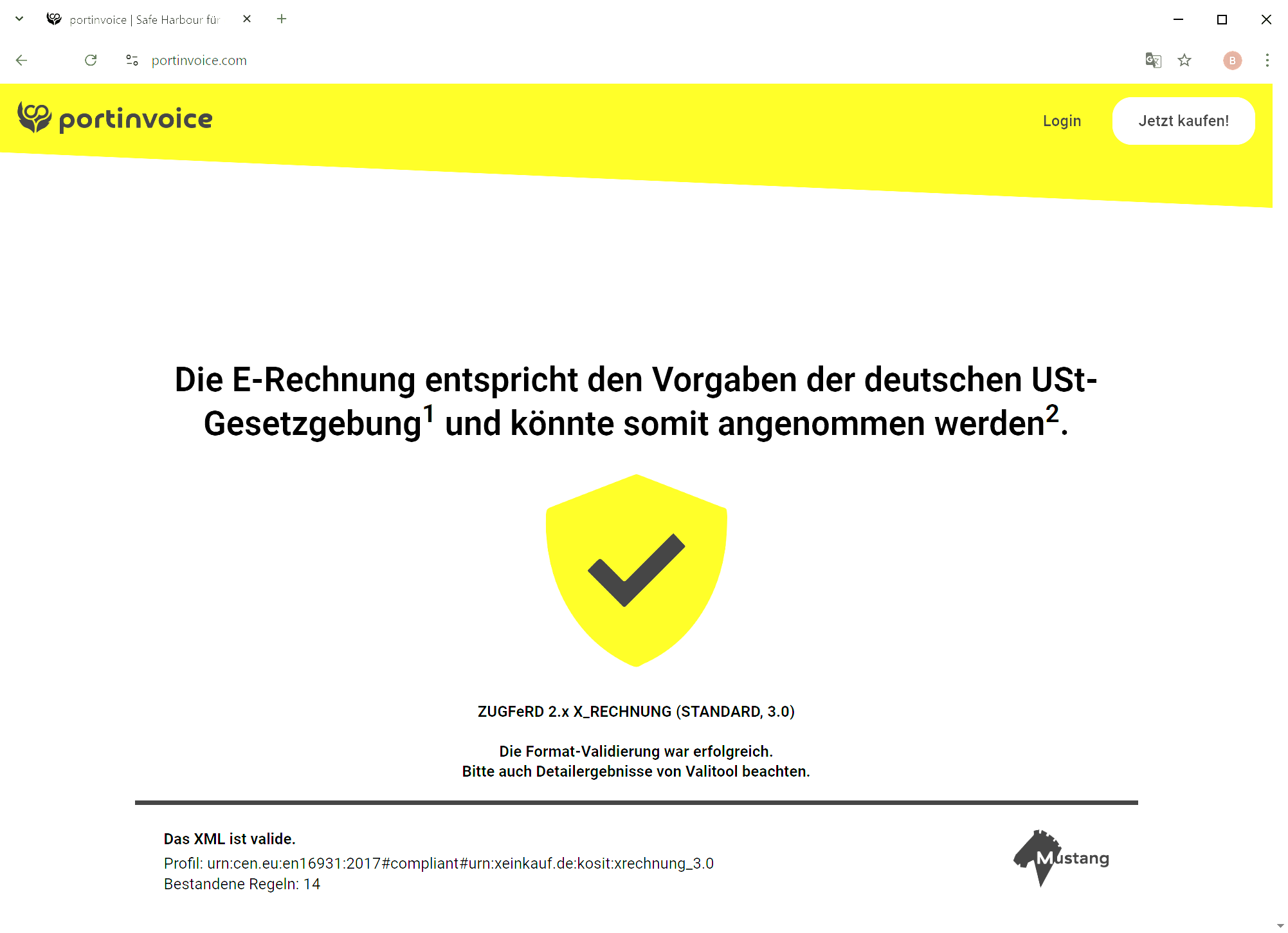 ZUGFeRD Validator