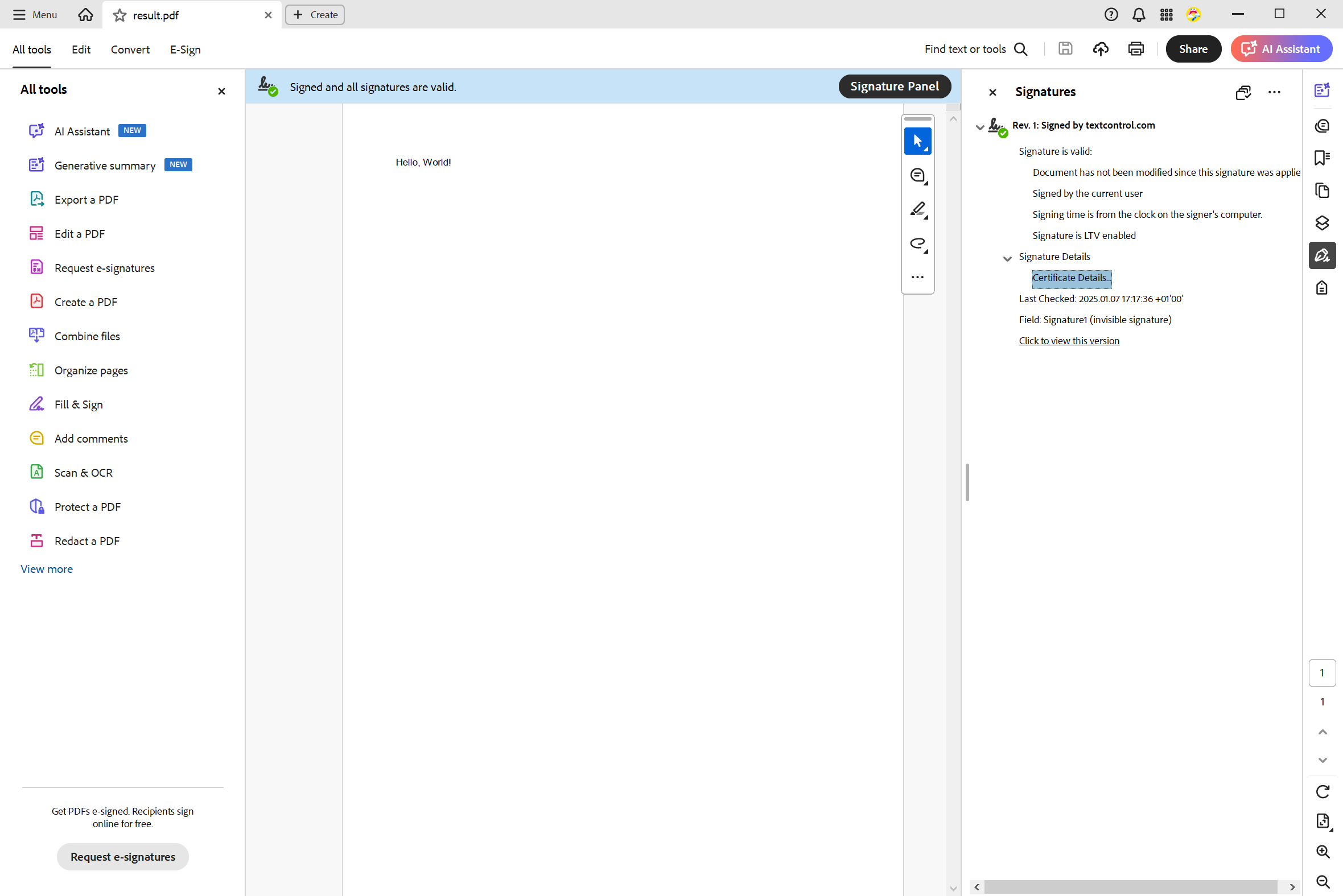 Signed PDF Document