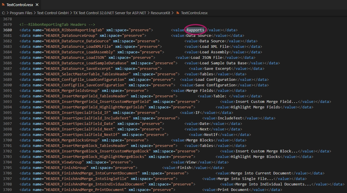 Translate Text in Resource Kit