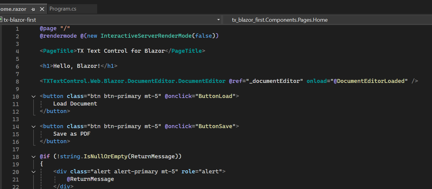Blazor Components for Document Processing