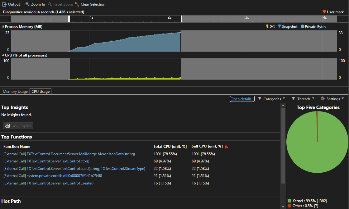 TX Text Control Performance