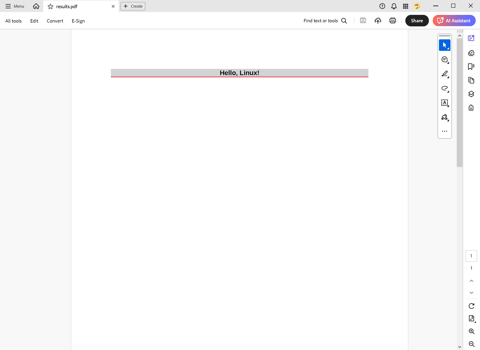 Created document with TX Text Control