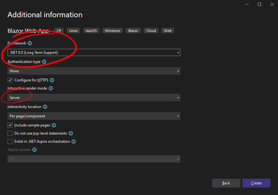 Creating the .NET 8 project